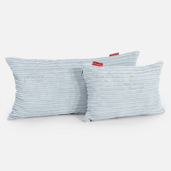 Riesen Kissen 40 x 80cm - Cord Baby Blau 03