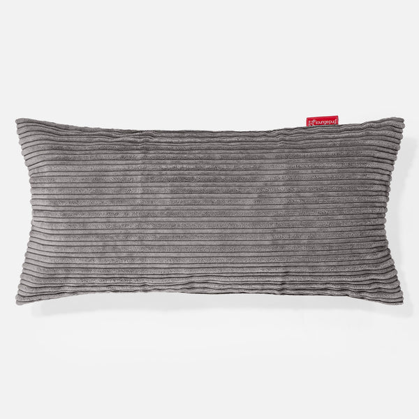 CloudSac 50 Riesen Memory-Schaum Kissen 40 x 80cm - Cord Schiefergrau 01