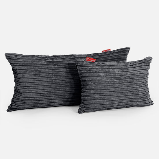 Riesen Kissen 40 x 80cm - Cord Schwarz 03