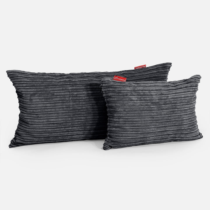 Riesen Kissen 40 x 80cm - Cord Schwarz 03