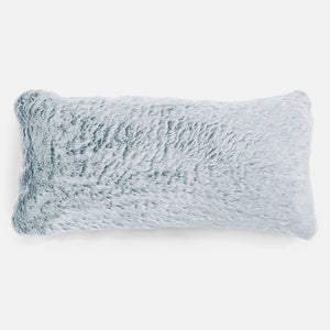 Riesen Dekokissen / Sofa Kissenbezug 40 x 70cm - Kaninchen Kunstfell Pastellblau