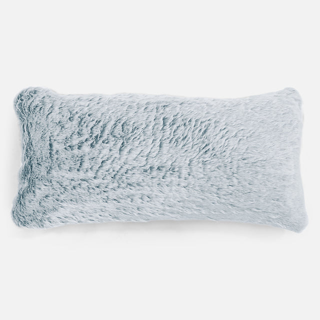 Riesen Kissen 40 x 80cm - Kaninchen Kunstfell Pastellblau 01