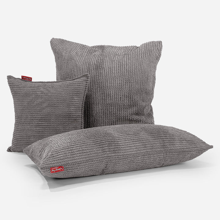 Riesen Kissen 40 x 80cm - Pom-Pom Anthrazit 03