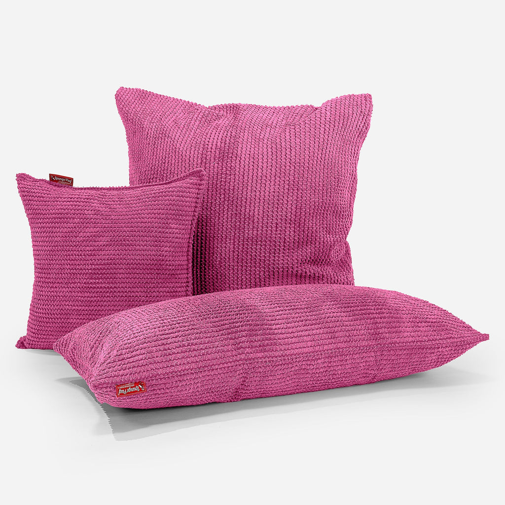 CloudSac 50 Riesen Memory-Schaum Kissen 40 x 80cm - Pom-Pom Pink 03