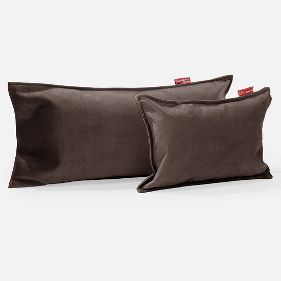 Riesen Kissen 40 x 80cm - Samt Espresso 03