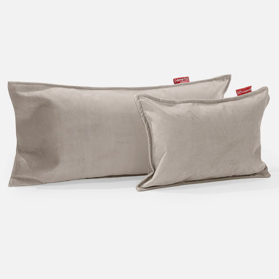 Riesen Kissen 40 x 80cm - Samt Nerzfarben 03