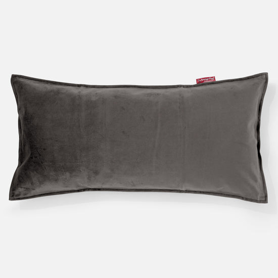 Riesen Kissen 40 x 80cm - Samt Schiefergrau 01
