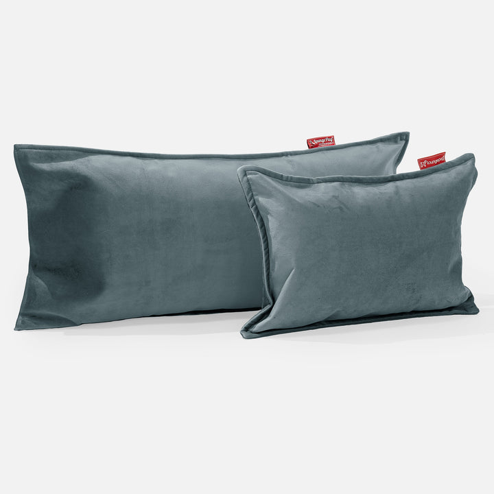 Riesen Kissen 40 x 80cm - Samt Türkis 03
