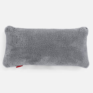 Riesen Dekokissen / Sofa Kissenbezug 40 x 70cm - Teddy Kunstfell Dunkelgrau