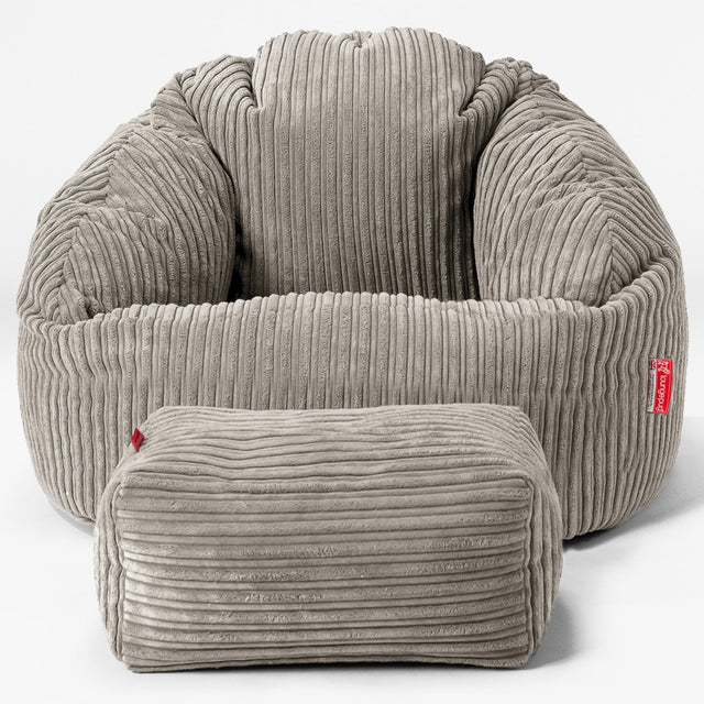 Bubble Sitzsack Sessel - Cord Nerzfarben 02