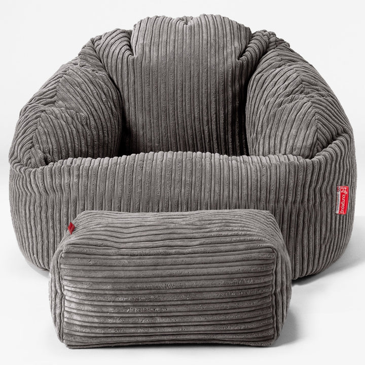 Bubble Sitzsack Sessel - Cord Graphitgrau 02