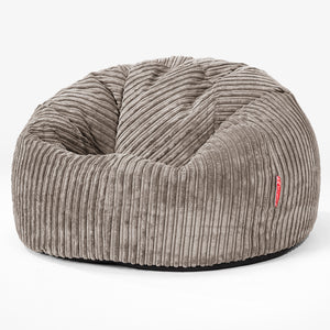 Klassischer Sitzsack Sessel - Cord Beigegrau