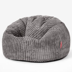 Klassischer Sitzsack Sessel - Cord Graphitgrau