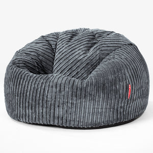 Klassischer Sitzsack Sessel - Cord Schiefergrau