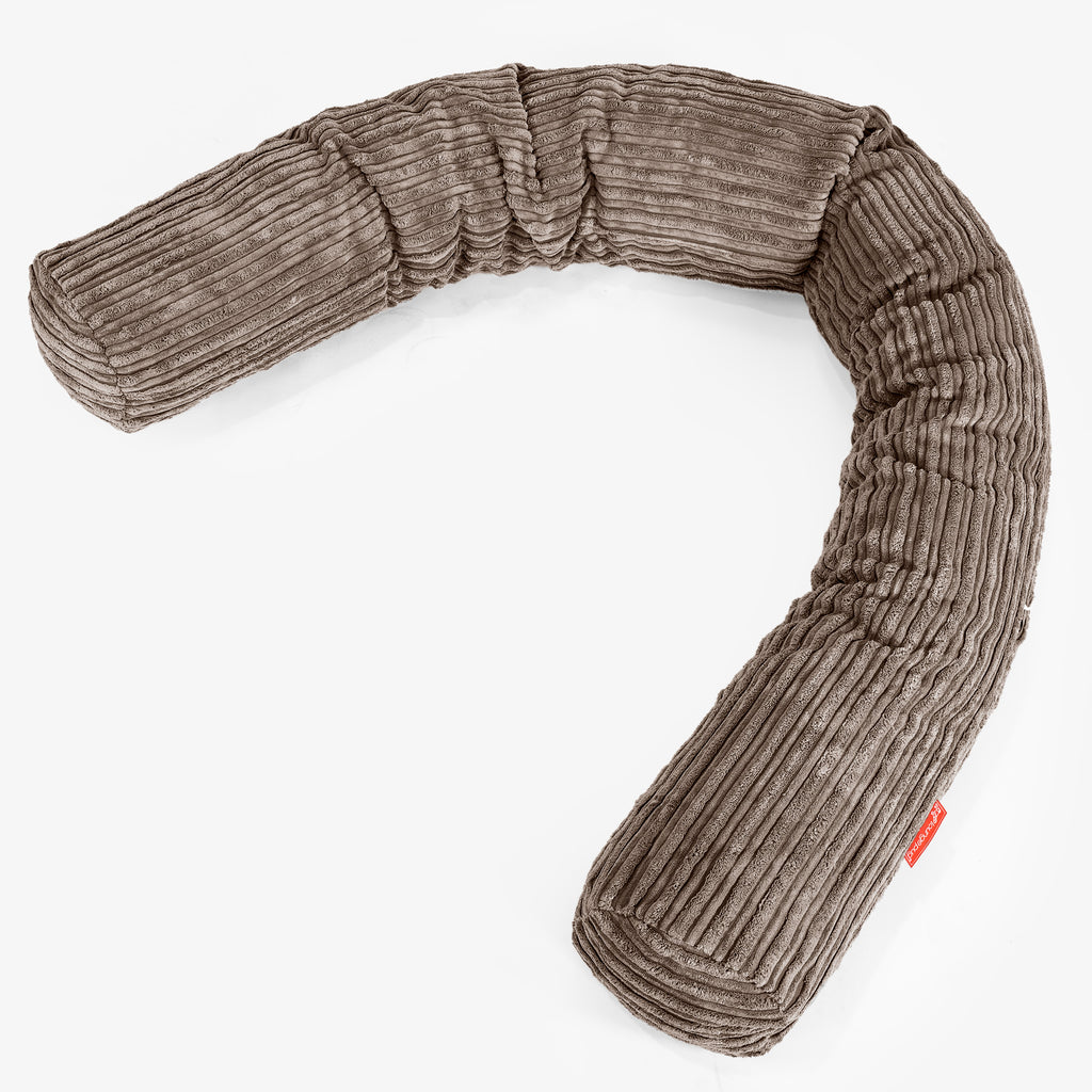 Seitenschläferkissen, CloudSac Latexflocken-Mischung - Cord Mocca 01
