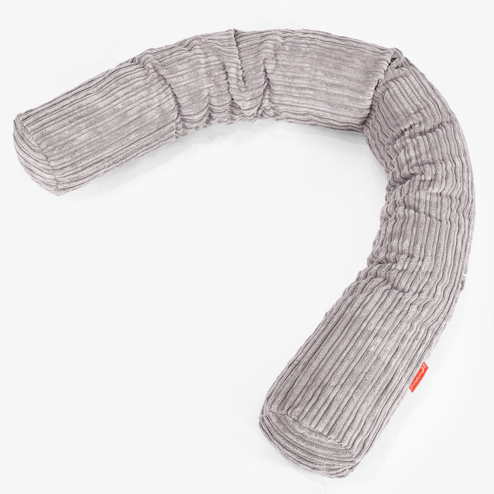 Seitenschläferkissen XXL - Cord Silber 01