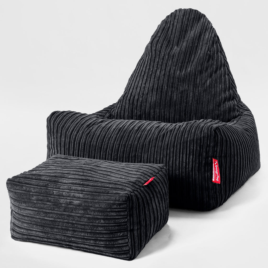 Skandi-Lounge Sitzsack - Cord Schwarz 02