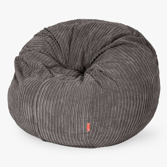Das Sitzsackbett - Cord Graphitgrau 01