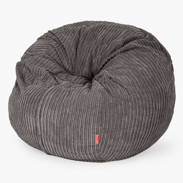 Das Sitzsackbett - Cord Graphitgrau 01
