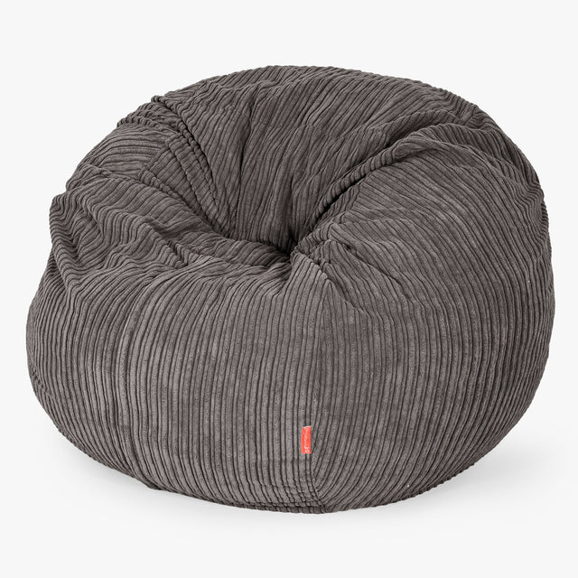 Das Sitzsackbett - Cord Graphitgrau 01
