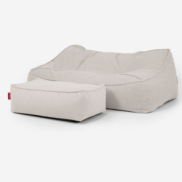 Das Slouchy Sitzsack Sofa - Bouclé Elfenbein_03