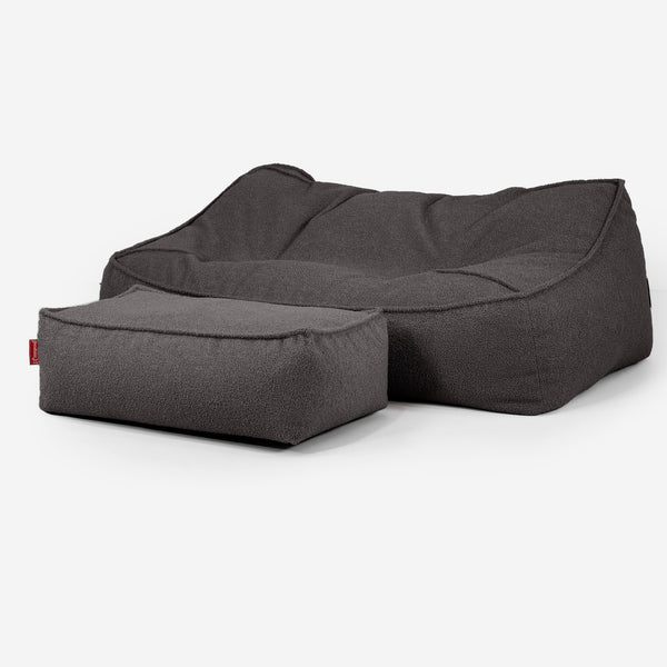 Das Slouchy Sitzsack Sofa - Bouclé Graphitgrau_03