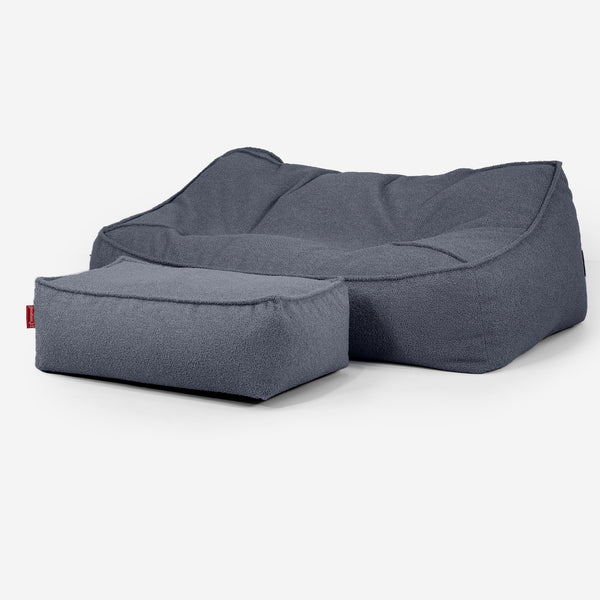 Das Slouchy Sitzsack Sofa - Bouclé Grau_03