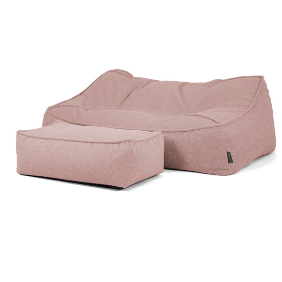 Das Slouchy Sitzsack Sofa - Bouclé Pink_02