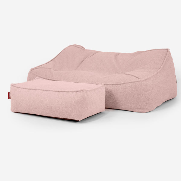 Das Slouchy Sitzsack Sofa - Bouclé Pink_03