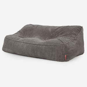 Das Slouchy Sitzsack Sofa - Cord Graphitgrau