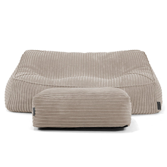 Das Slouchy Sitzsack Sofa - Cord Nerzfarben 01