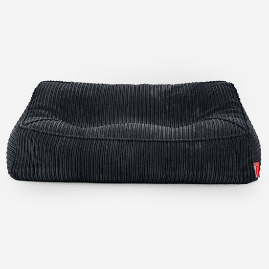 Das Slouchy Sitzsack Sofa - Cord Schwarz 01