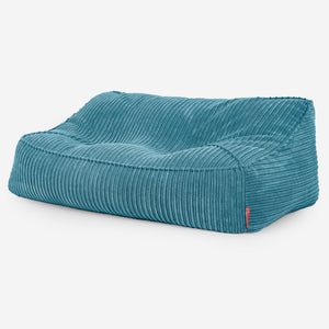 Das Slouchy Sitzsack Sofa - Cord Türkis
