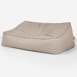 Das Slouchy Sitzsack Sofa - Veganes Leder Elfenbein