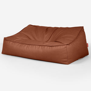 Das Slouchy Sitzsack Sofa - Veganes Leder Kastanienbraun