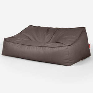 Das Slouchy Sitzsack Sofa - Veganes Leder Schoko