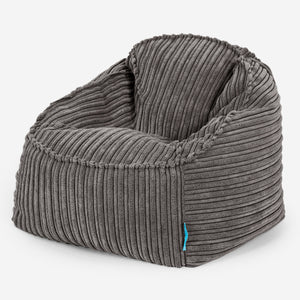 Der Slouchy Kinder Sitzsack 2-6 Jahre - Cord Graphitgrau