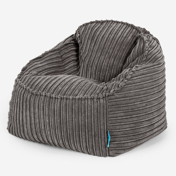 Der Slouchy Kinder Sitzsack 2-6 Jahre - Cord Graphitgrau_01