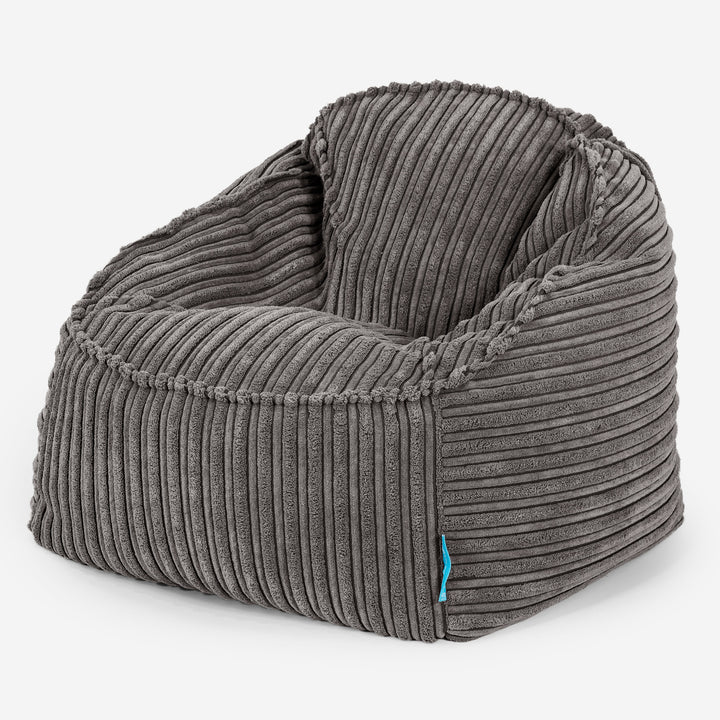 Der Slouchy Kinder Sitzsack 2-6 Jahre - Cord Graphitgrau_01
