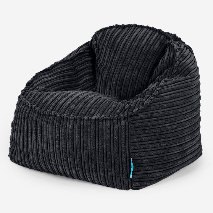 Der Slouchy Kinder Sitzsack 2-6 Jahre - Cord Schwarz_01