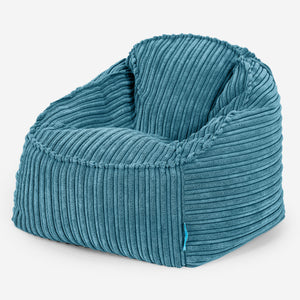 Der Slouchy Kinder Sitzsack 2-6 Jahre - Cord Türkis