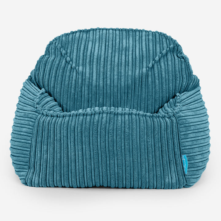 Der Slouchy Kinder Sitzsack 2-6 Jahre - Cord Türkis_02