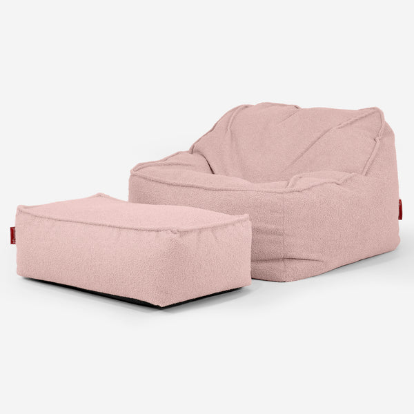 Der Slouchy Sitzsack Sessel - Bouclé Pink_03