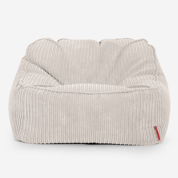 Der Slouchy Sitzsack Sessel - Cord Elfenbein 01