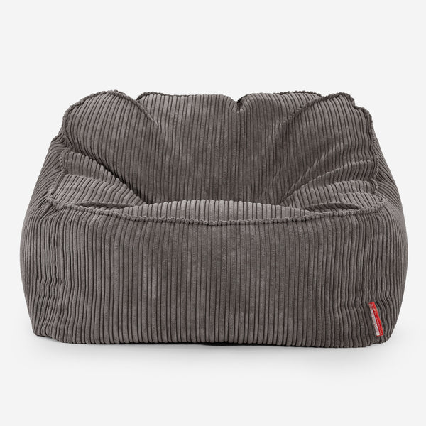 Der Slouchy Sitzsack Sessel - Cord Graphitgrau 01