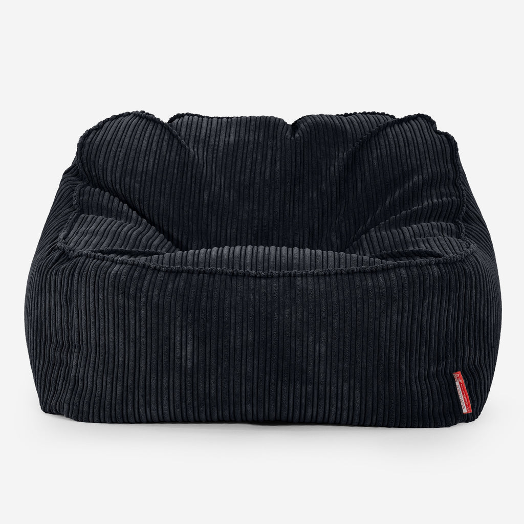 Der Slouchy Sitzsack Sessel - Cord Schwarz 01