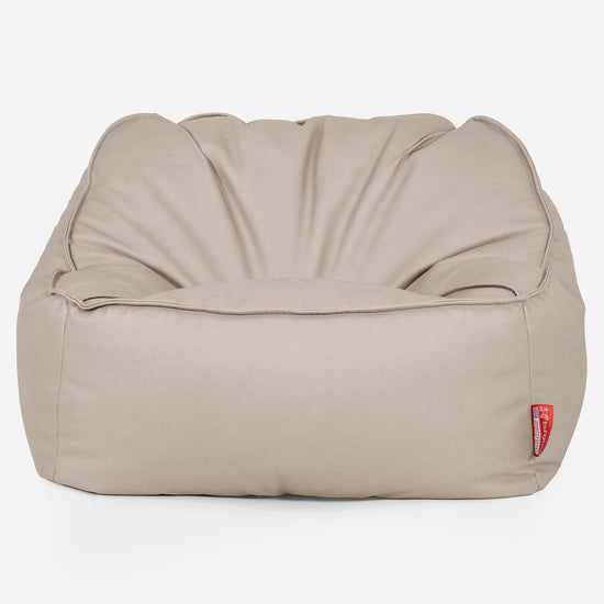 Der Slouchy Sitzsack Sessel - Veganes Leder Elfenbein 01