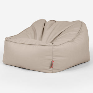 Der Slouchy Sitzsack Sessel - Veganes Leder Elfenbein