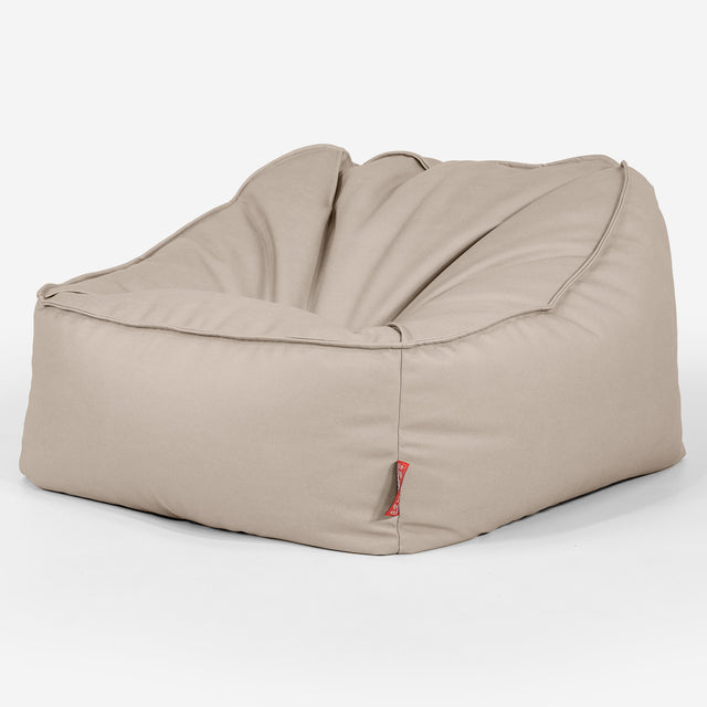 Der Slouchy Sitzsack Sessel - Veganes Leder Elfenbein 03