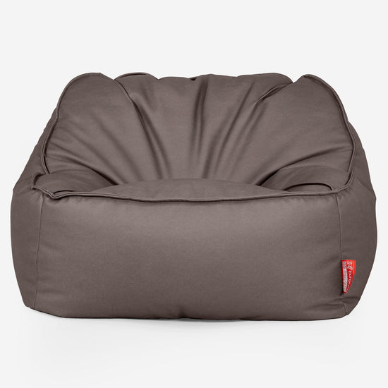 Der Slouchy Sitzsack Sessel - Veganes Leder Schoko 01